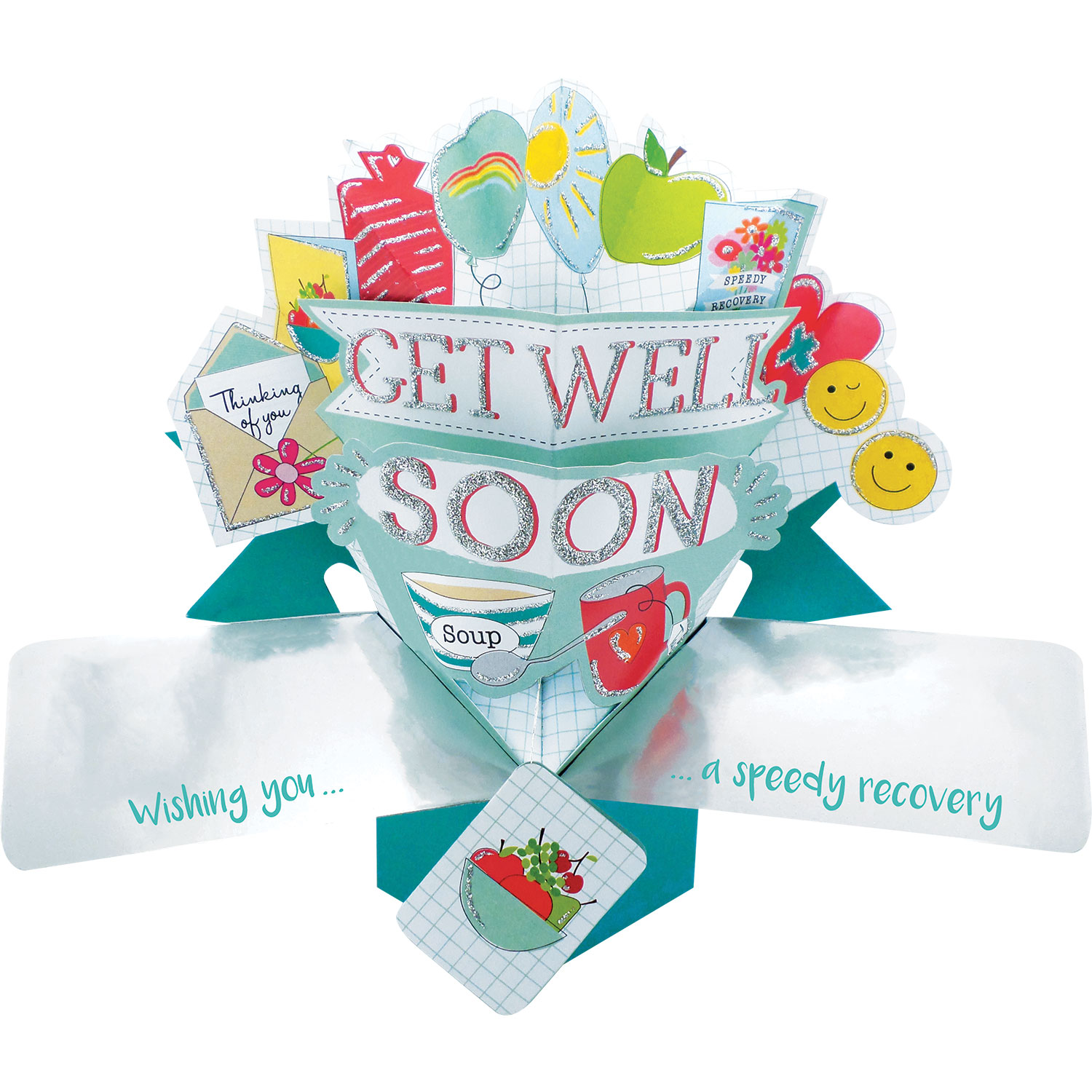 3D Pop Up Get Well Soon Card – Speedy Recovery – Suki Gifts International