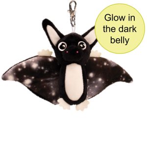 Suki Galaxie-Fledermaus Rucksack-Clip – Blau, Leuchtet Im Dunkeln, Kuschelig